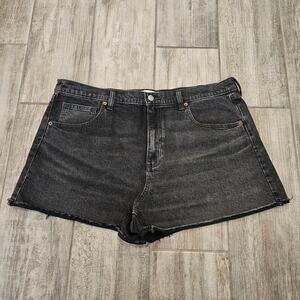 Universal Thread Denim Shorts Women 16R Black High‎ Rise Cutoff Casual Summer
